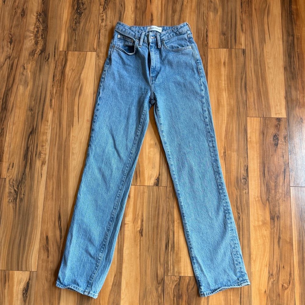 Aritizia Denim Forum Light Blue High-Rise Straight Jeans - Picture 2 of 8